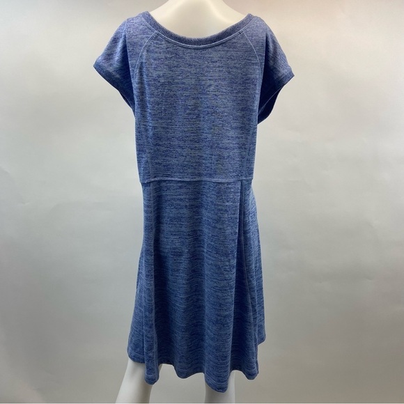 Talbots Blue V-Neck Casual Fit and Flare Jersey Knit Dress, M - Picture 11 of 11